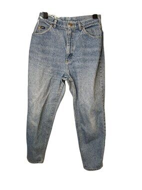 Vintage Lee Womens Jeans 12P Light Wash High Rise Tapered Mom Jeans 90s